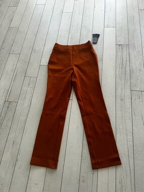 Versona Rust Brown Flared Knit Trousers